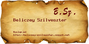 Beliczey Szilveszter névjegykártya